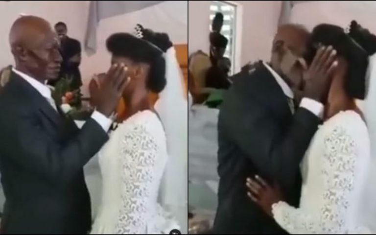 Video Of An Ancestor Kissing The Life Out Of His Descendant On Their Wedding Day Goes Viral