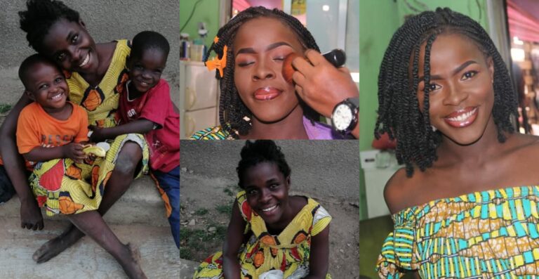 Mother Found On The Streets Of Accra With Her 2 Kids Gets Complete Makeover