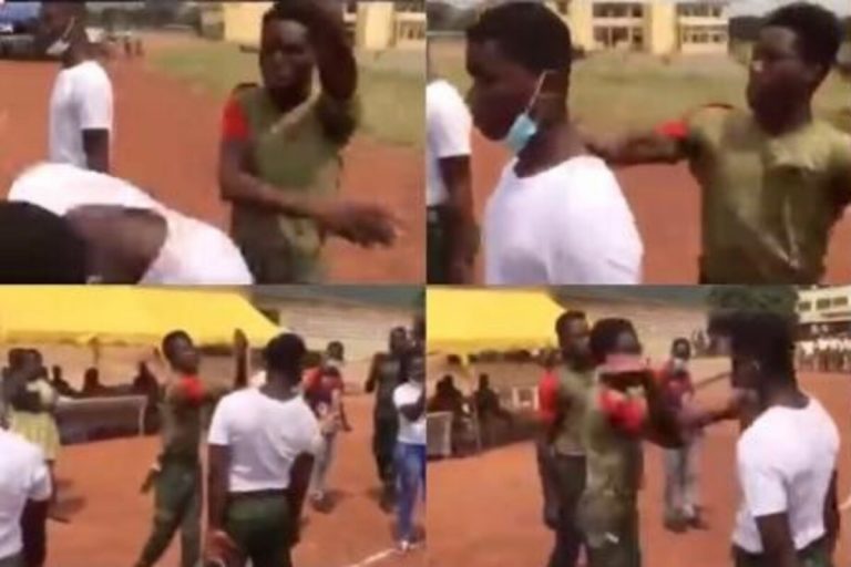 SHS Cadet Leader Slaps His Colleague Who Wanted To Join Countlessly & He Saluted Back In Return