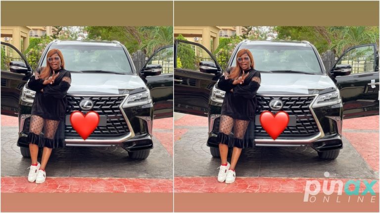 Photos+Video: Nigerian Actress Funke Akindele Jenifa Spoils Herself With A Brand New Lexus SUV After Receiving The Benefits Of Her Hard Work