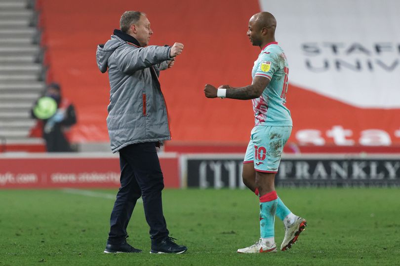 Steve Cooper and Andre Ayew