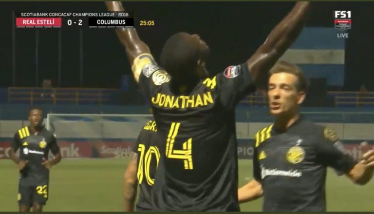 VIDEO: Jonathan Mensah Scores As Columbus Crew Thump Real Esteli In CONCACAF Champions League