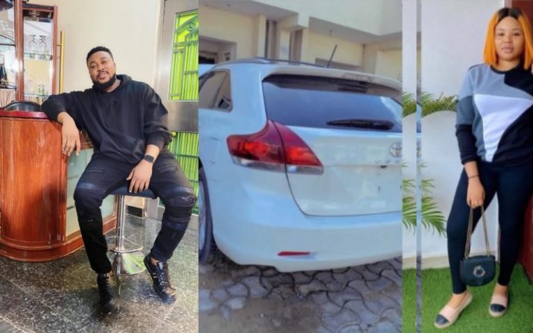 Nigerian Actor Baba Rex Surprises His Beloved Wife With A Brand New Car