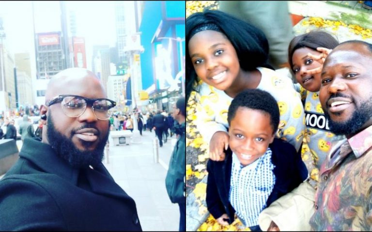 Photos Of Kumawood Actor Isaac Amoako And His Wife And Children Living Their Best Lives In America Goes Viral