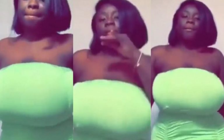 Maame Serwaa Teases Fans With Her Heavy Melons As She Crazily Shakes It In New Video