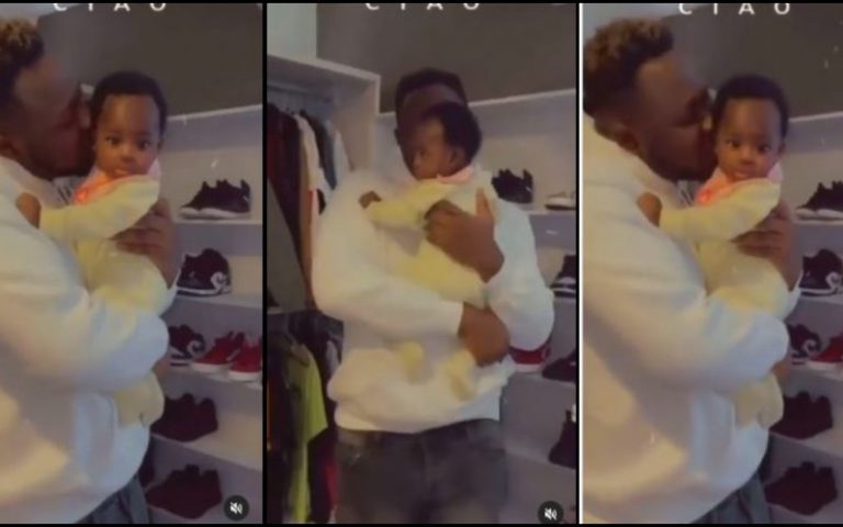 AMG Medikal Shows Off His Latest Closet With Over 250 Shoes Whiles Having A Good Time With His Daughter Island Frimpong