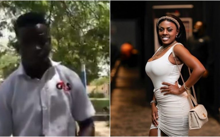 Nana Aba Anamoah Wins More Heart On Social Media As She Offers To Help A Security Man Who Has Talent In Radio Presenting