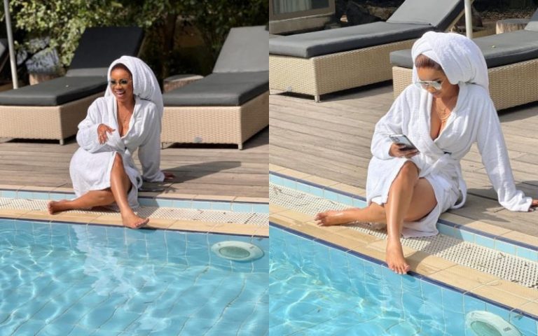Serwaa Amihere Shows Off Her Luxury Lifestyle As She Puts Her Flawless Skin On Display By The Poolside