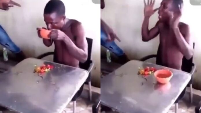 Thief Made To Chew Pepper With Hot Water For Attempting To Steal