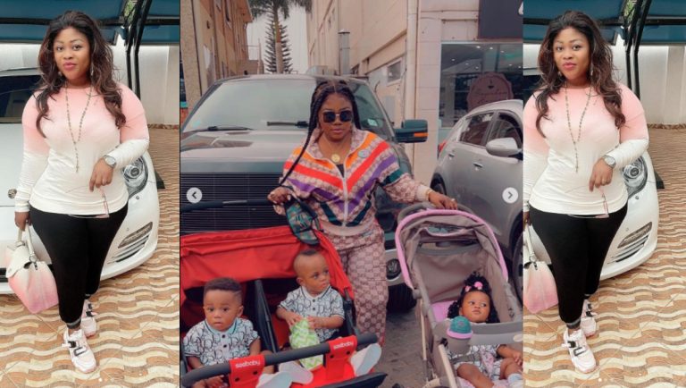 Celebrities Reacts As Bofowaa Flaunts Her Grown Up Triplets (Video)