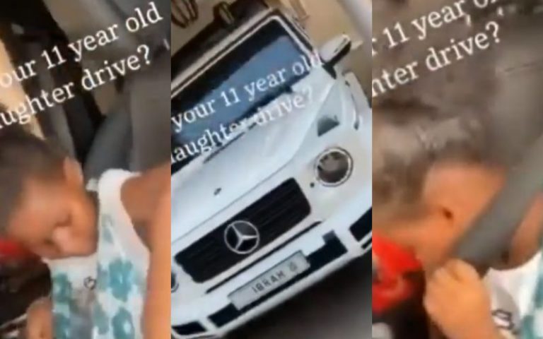Video of Ibrah One’s 11-Year-Old Daughter Driving His G-Wagon Like A Pro Goes Viral