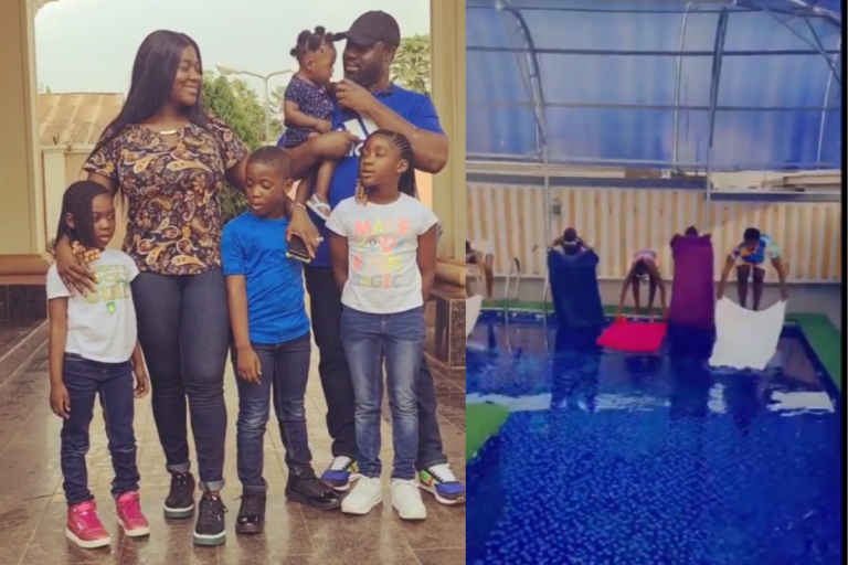 Mercy Johnson’s Kids Wondering Why Everyone Laughs The Moment They See Her
