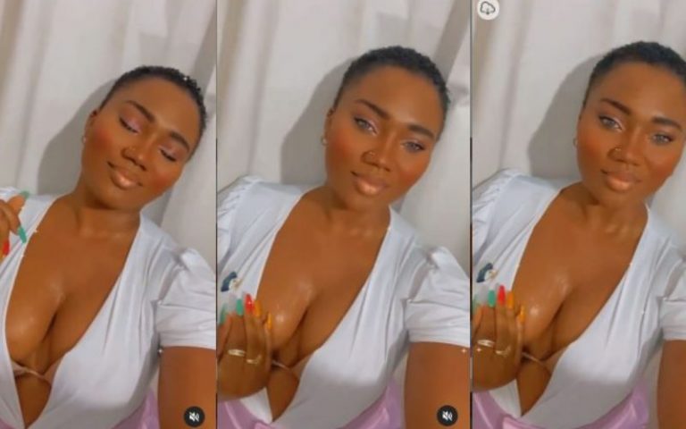 Abena Korkor Goes Wild Again; Shares Video Of Her Firm Melons In A Seductive Mood