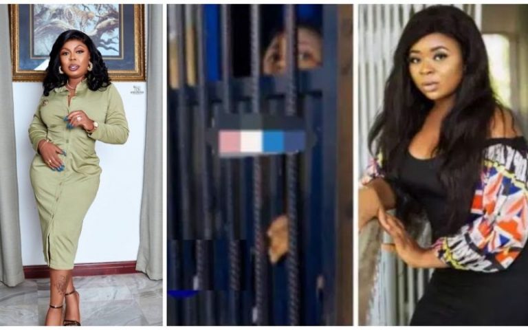Video Of Adu Safowaa In Police Cells Exchanging Words With Afia Schwar Goes Viral On Social Media