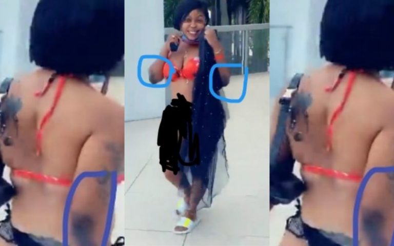 VIDEO: Bleaching Gone Wrong As Afia Schwarzenegger’s Black Elbows Exposes Her Of Changing Her Housing