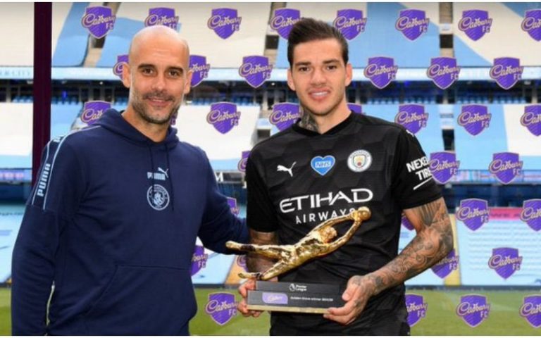 Man City Goalkeeper, Ederson Moraes Wins Premier League Golden Glove For The Second Time In A Row