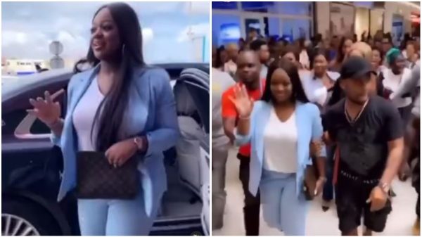 The Moment Thousands Of People At A Mall In Abidjan Stopped Whatever They Were Doing Just To Have A Glimpse Of Jackie Appiah (Video)