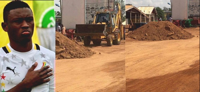 Ghana Striker Majeed Waris Pays For The Grading Of Lamashegu Road In Tamale