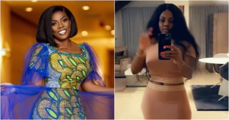 Ghanaians Shout After Nana Aba Anamoah Flaunts Her Curves As She Shows Off Her Expensive Living Room In New Video