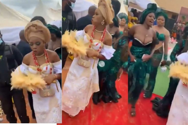 VIDEO: Moment Man Shuns Bride To Spray Her “Busty & Endowed” Friend At A Wedding Ceremony
