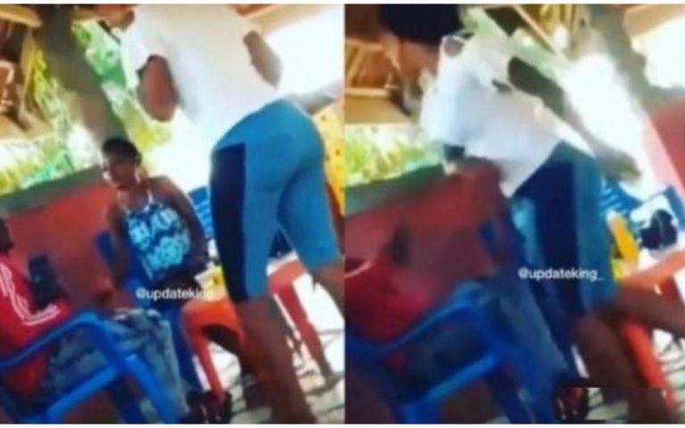 Man Chick Slaps The Hell Out Of Her Boyfriend For Denying Her In Front Of His Side Chick (Video)