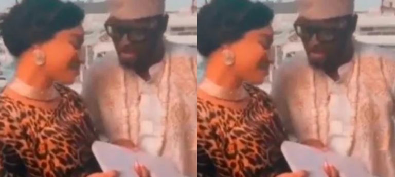 ”She’s Pregnant” – Massive Reactions As Tonto Dikeh’s Huge Baby Bump Gets Exposed