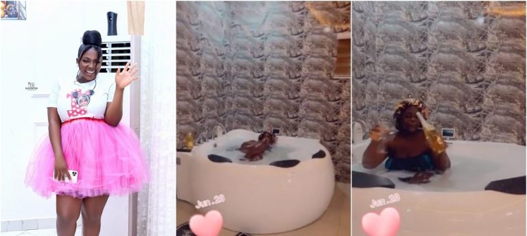 Tracy Boakye Shows Off Her Luxury Bathroom As She Celebrates With ”Papa No” On Father’s Day In Grand Style