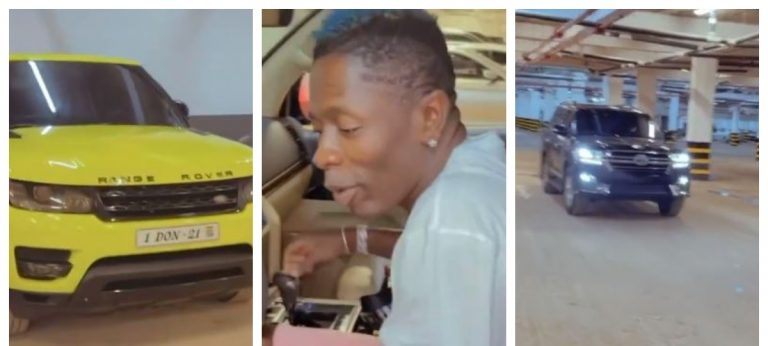 Shatta Wale Adds A Brand New V8 Land Cruiser And A Customized Range Rover To His Fleet Of Luxury Cars (Video)