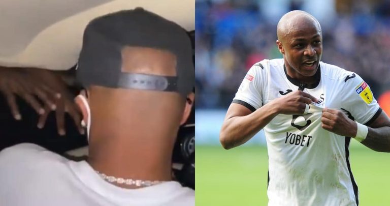 Andre Ayew Speaks Ga For 1st Time As Town Boys Nearly Break His Car Window Whilst Begging For Money (Video)