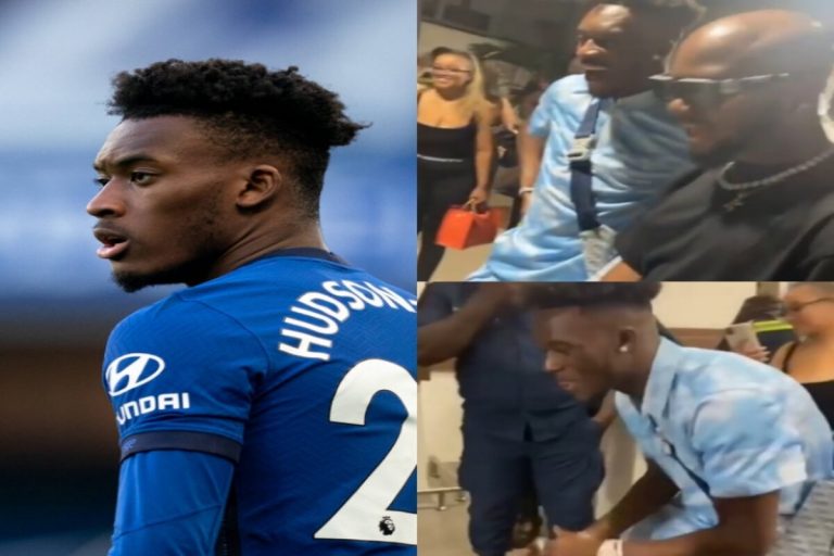 VIDEO: UEFA Champions League Winner Callum Hudson-Odoi Arrives In Ghana For Holidays; Hangs Out With King Promise