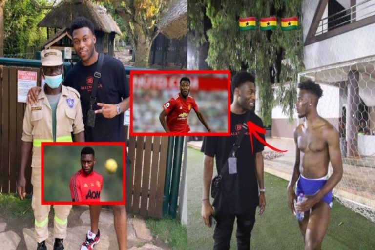 Ghanaian Born Dutch And Former Manchester United Player Fosu Mensah Link Up With Callum Hudson-Odoi In Ghana