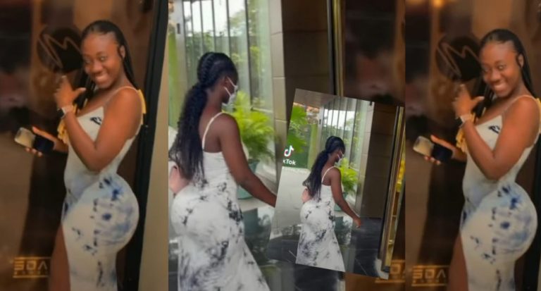 “This Yansh Too Much” – Reactions As Hajia Bintu Spotted Walking Into A Salon (Video)