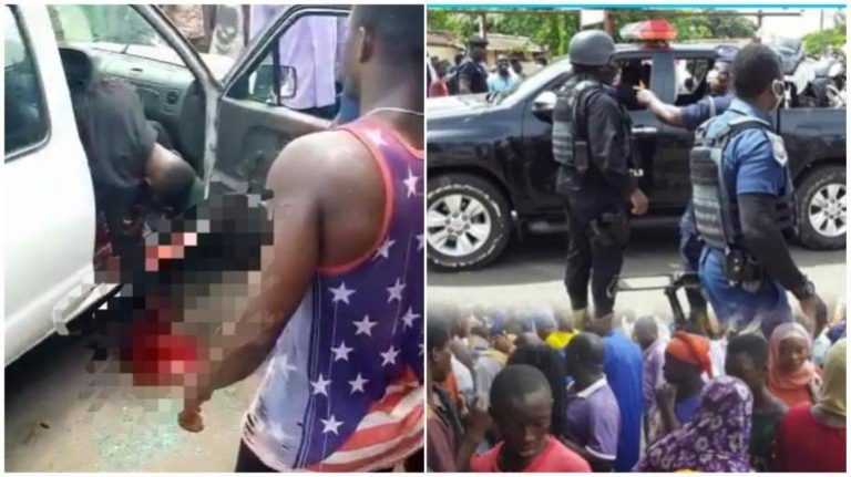 Robbers Shoot Bullion Van Driver, Pregnant Woman & Police Officer At Korle-Bu (Video)