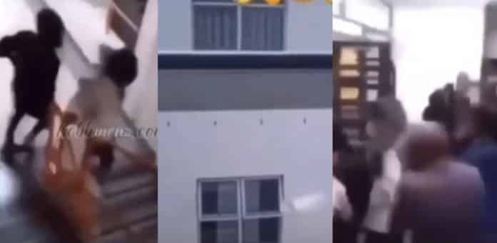Students Hail Man After A Lady Was Heard Screaming From His Room On The 4th Floor (Video)