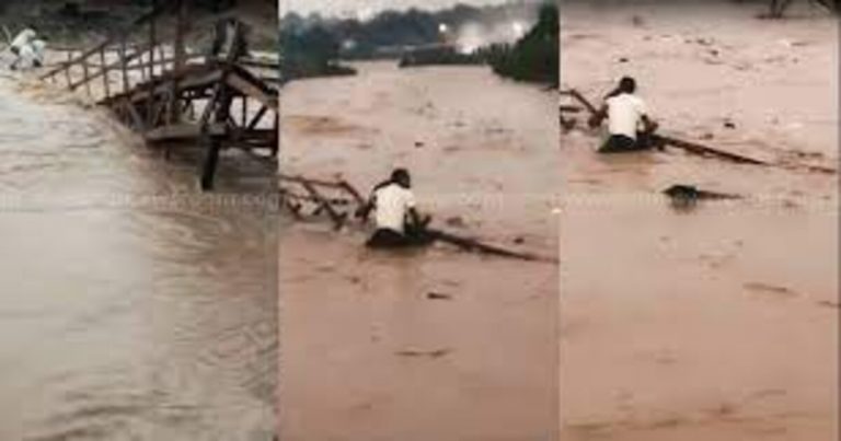 Kumasi Flood: 50-Year-Old Woman Drowns After Wooden Footbridge Collapses (Video)