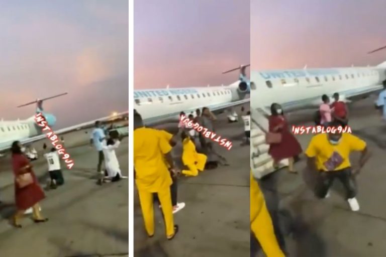 Flight Passengers Kneel To Thank God After Surviving A 30 Minutes Terrible Turbulence (Video)
