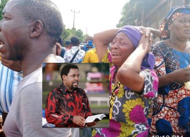 Tears Flow As Hundreds Gather At TB Joshua’s Church To Mourn His Death