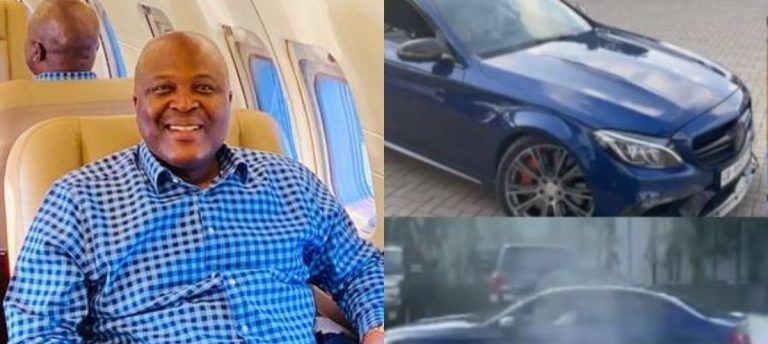 Ibrahim Mahama Does It Again! Shows Off Crazy Drifting Skills In A Sleek Benz C63 Brabus (Video)