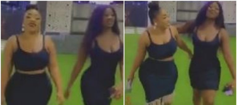 VIDEO: Salma Mumin Goes Down On Her Knees In Tears As She Apologizes To Moesha Boduong Over The Leaked Audio, Reveals The Person Who Leaked It