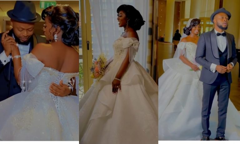 ‘Love is A Beautiful Thing’ – Kalybos And Ahuofe Patri’s Wedding Video Finally Shared Online