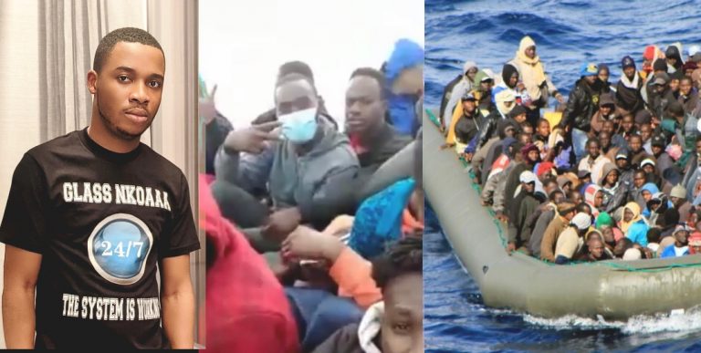 VIDEO: Stowaway Ghanaians On A Boat To Europe Shout Glass Nkoaa To Praise Twene Jonas