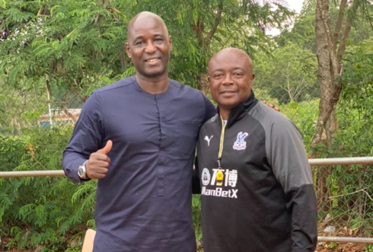 Former Ghana Defender Tony Baffoe Returns Home To Meet Abedi Pele In Legendary Reunion