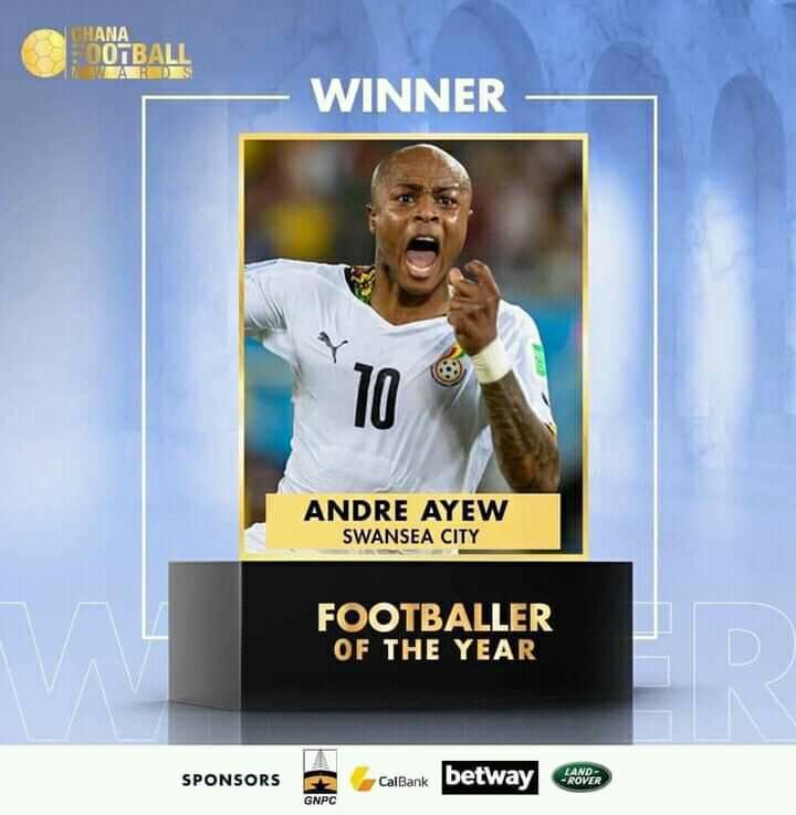 Ghana Football Awards: Andre Ayew Named Player Of The Year