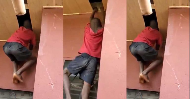 10yrs Old Boy Caught After He Broke Into Someone’s House Through The Ceiling to Steal (+Video)