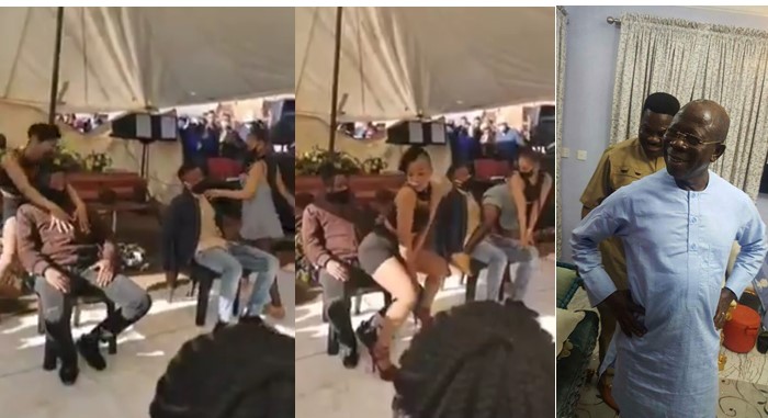 Reactions As Strippers Seen Performing For Mourners At A Funeral (Video)
