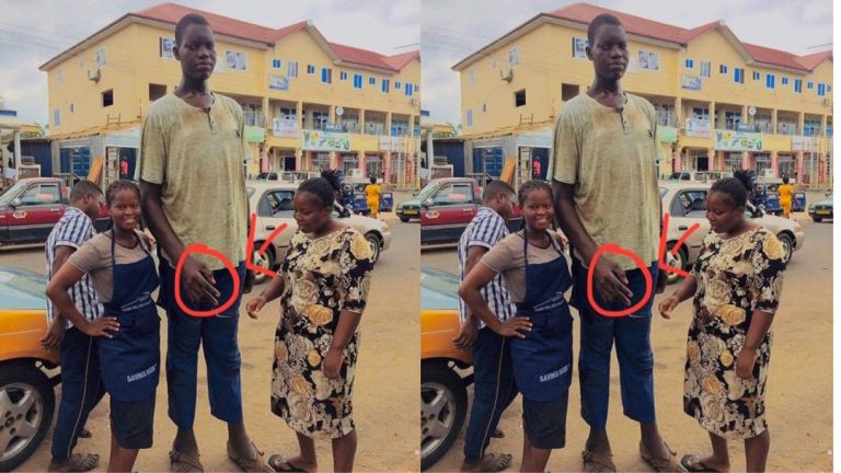Meet Charles Sogli; The Tallest Man In Ho Who Dropped Out Of School Because He Could Not Get Footwear For The Size Of His Feet