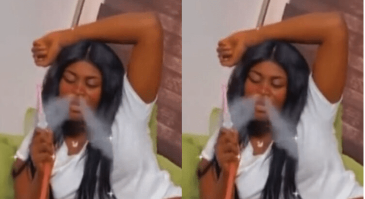 Video: Yaa Jackson Feeling Irie As She Smokes Shisha Through Her Nose And Mouth