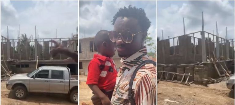 US-Based Ghanaian Comedian ‘Michael Blackson’ Shows Off The Progress Of The Massive School He Is Building In Ghana (Video)