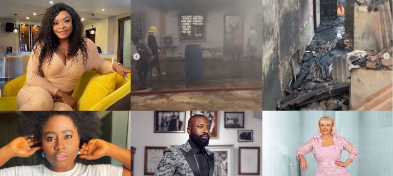 Nana Ama McBrow, Lydia Forson, Elikem Kumordzie, And Other Celebrities Show Massive Love To Beverly Afaglo After Her Home Burnt Down To Ashes