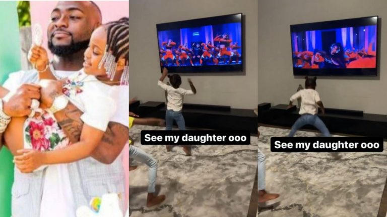 See Davido’s Epic Reaction After Seeing His Daughter Hailey Twerk to Cardi B’s Song (Video)